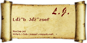 Löb József névjegykártya